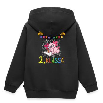 Team 2. Klasse Grundschüler Zweitklässler Schule - Kinder Premium Organic Hoodie - Schwarz - Hinten - AI Model Kid Male (0cm)