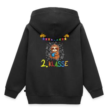 Team 2. Klasse Grundschüler Zweitklässler Schule - Kinder Premium Organic Hoodie - Schwarz - Hinten - AI Model Kid Male (0cm)