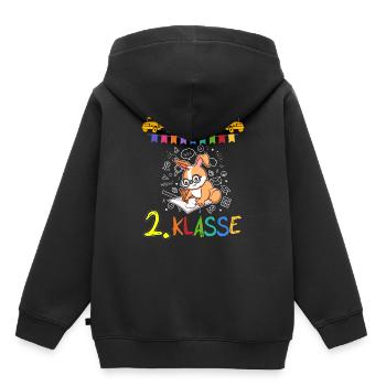 Team 2. Klasse Grundschüler Zweitklässler Schule - Kinder Premium Organic Hoodie - Schwarz - Hinten - AI Model Kid Male (0cm)