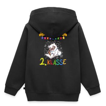 Team 2. Klasse Grundschüler Zweitklässler Schule - Kinder Premium Organic Hoodie - Schwarz - Hinten - AI Model Kid Male (0cm)