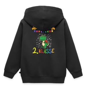 Team 2. Klasse Grundschüler Zweitklässler Schule - Kinder Premium Organic Hoodie - Schwarz - Hinten - AI Model Kid Male (0cm)