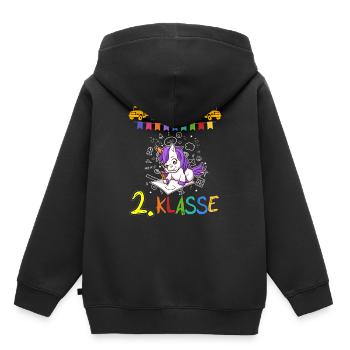 Team 2. Klasse Grundschüler Zweitklässler Schule - Kinder Premium Organic Hoodie - Schwarz - Hinten - AI Model Kid Male (0cm)