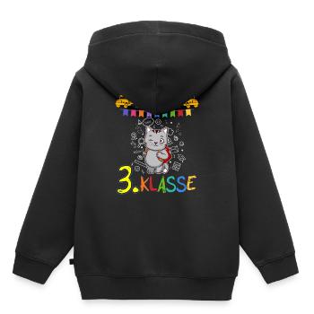 Team 3. Klasse Grundschule Drittklässler Schule - Kinder Premium Organic Hoodie - Schwarz - Hinten - AI Model Kid Male (0cm)