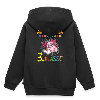 Team 3. Klasse Grundschule Drittklässler Schule - Kinder Premium Organic Hoodie - Schwarz - Hinten - AI Model Kid Male (0cm)