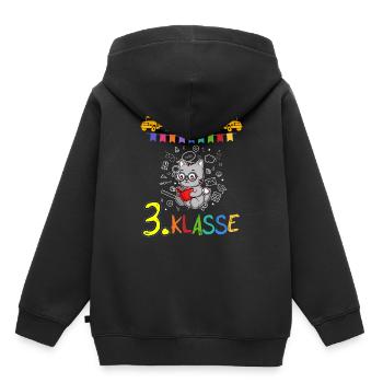 Team 3. Klasse Grundschule Drittklässler Schule - Kinder Premium Organic Hoodie - Schwarz - Hinten - AI Model Kid Male (0cm)
