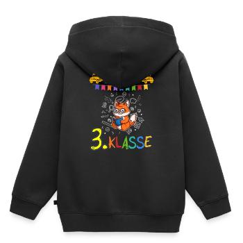 Team 3. Klasse Grundschule Drittklässler Schule - Kinder Premium Organic Hoodie - Schwarz - Hinten - AI Model Kid Male (0cm)