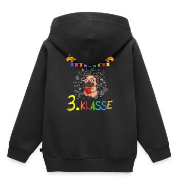 Team 3. Klasse Grundschule Drittklässler Schule - Kinder Premium Organic Hoodie - Schwarz - Hinten - AI Model Kid Male (0cm)