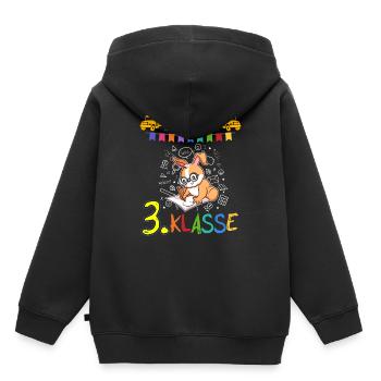 Team 3. Klasse Grundschule Drittklässler Schule - Kinder Premium Organic Hoodie - Schwarz - Hinten - AI Model Kid Male (0cm)