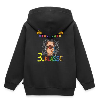 Team 3. Klasse Grundschule Drittklässler Schule - Kinder Premium Organic Hoodie - Schwarz - Hinten - AI Model Kid Male (0cm)