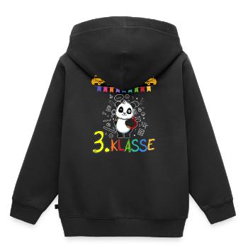 Team 3. Klasse Grundschule Drittklässler Schule - Kinder Premium Organic Hoodie - Schwarz - Hinten - AI Model Kid Male (0cm)