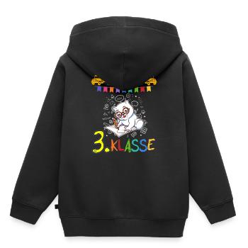 Team 3. Klasse Grundschule Drittklässler Schule - Kinder Premium Organic Hoodie - Schwarz - Hinten - AI Model Kid Male (0cm)
