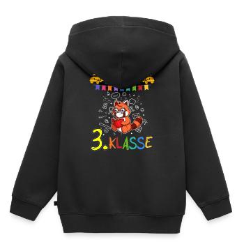 Team 3. Klasse Grundschule Drittklässler Schule - Kinder Premium Organic Hoodie - Schwarz - Hinten - AI Model Kid Male (0cm)