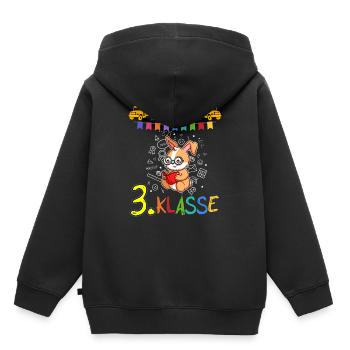 Team 3. Klasse Grundschule Drittklässler Schule - Kinder Premium Organic Hoodie - Schwarz - Hinten - AI Model Kid Male (0cm)