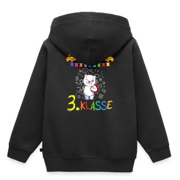 Team 3. Klasse Grundschule Drittklässler Schule - Kinder Premium Organic Hoodie - Schwarz - Hinten - AI Model Kid Male (0cm)
