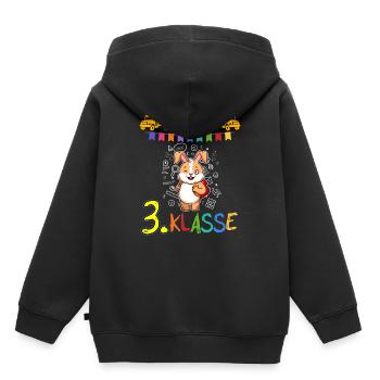 Team 3. Klasse Grundschule Drittklässler Schule - Kinder Premium Organic Hoodie - Schwarz - Hinten - AI Model Kid Male (0cm)
