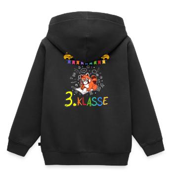 Team 3. Klasse Grundschule Drittklässler Schule - Kinder Premium Organic Hoodie - Schwarz - Hinten - AI Model Kid Male (0cm)