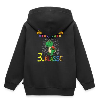 Team 3. Klasse Grundschule Drittklässler Schule - Kinder Premium Organic Hoodie - Schwarz - Hinten - AI Model Kid Male (0cm)