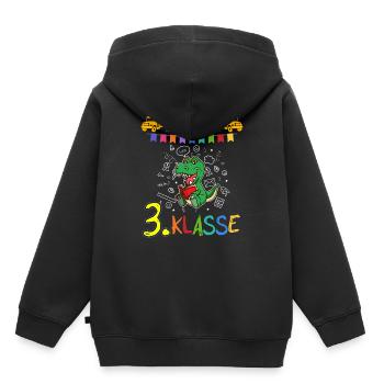 Team 3. Klasse Grundschule Drittklässler Schule - Kinder Premium Organic Hoodie - Schwarz - Hinten - AI Model Kid Male (0cm)