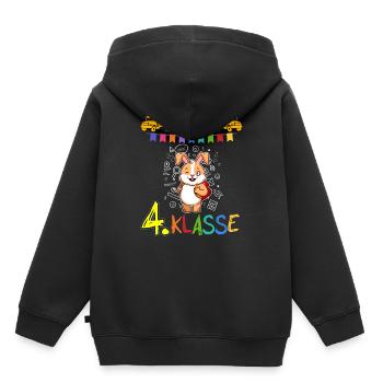 Team 4. Klasse Grundschule Viertklässler Schule - Kinder Premium Organic Hoodie - Schwarz - Hinten - AI Model Kid Male (0cm)