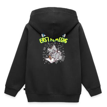Ich Bin Erstklassig Einschulung Grundschule - Kinder Premium Organic Hoodie - Schwarz - Hinten - AI Model Kid Male (0cm)
