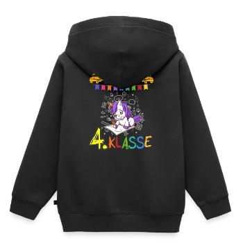 Team 4. Klasse Grundschule Viertklässler Schule - Kinder Premium Organic Hoodie - Schwarz - Hinten - AI Model Kid Male (0cm)