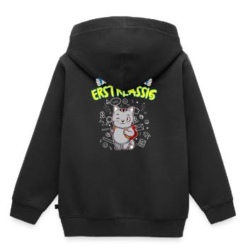 Ich Bin Erstklassig Einschulung Grundschule - Kinder Premium Organic Hoodie - Schwarz - Hinten - AI Model Kid Male (0cm)