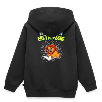 Ich Bin Erstklassig Einschulung Grundschule - Kinder Premium Organic Hoodie - Schwarz - Hinten - AI Model Kid Male (0cm)