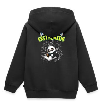 Ich Bin Erstklassig Einschulung Grundschule - Kinder Premium Organic Hoodie - Schwarz - Hinten - AI Model Kid Male (0cm)