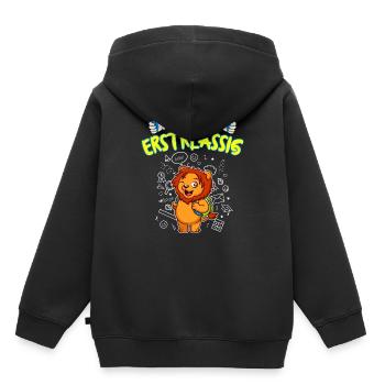 Ich Bin Erstklassig Einschulung Grundschule - Kinder Premium Organic Hoodie - Schwarz - Hinten - AI Model Kid Male (0cm)