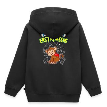 Ich Bin Erstklassig Einschulung Grundschule - Kinder Premium Organic Hoodie - Schwarz - Hinten - AI Model Kid Male (0cm)