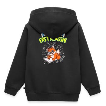 Ich Bin Erstklassig Einschulung Grundschule - Kinder Premium Organic Hoodie - Schwarz - Hinten - AI Model Kid Male (0cm)