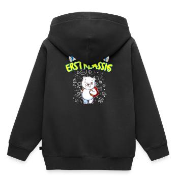 Ich Bin Erstklassig Einschulung Grundschule - Kinder Premium Organic Hoodie - Schwarz - Hinten - AI Model Kid Male (0cm)