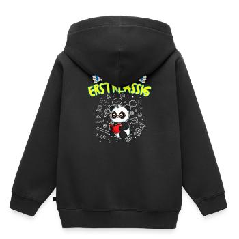Ich Bin Erstklassig Einschulung Grundschule - Kinder Premium Organic Hoodie - Schwarz - Hinten - AI Model Kid Male (0cm)