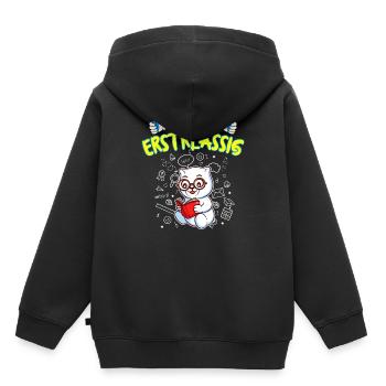 Ich Bin Erstklassig Einschulung Grundschule - Kinder Premium Organic Hoodie - Schwarz - Hinten - AI Model Kid Male (0cm)