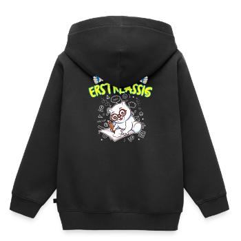Ich Bin Erstklassig Einschulung Grundschule - Kinder Premium Organic Hoodie - Schwarz - Hinten - AI Model Kid Male (0cm)
