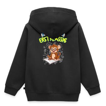 Ich Bin Erstklassig Einschulung Grundschule - Kinder Premium Organic Hoodie - Schwarz - Hinten - AI Model Kid Male (0cm)