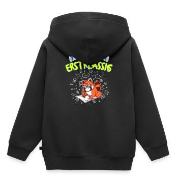 Ich Bin Erstklassig Einschulung Grundschule - Kinder Premium Organic Hoodie - Schwarz - Hinten - AI Model Kid Male (0cm)