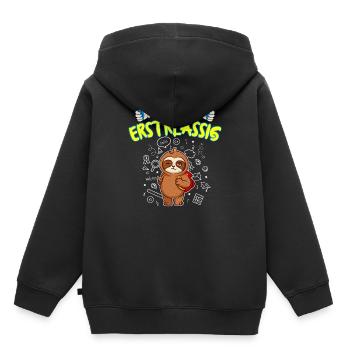 Ich Bin Erstklassig Einschulung Grundschule - Kinder Premium Organic Hoodie - Schwarz - Hinten - AI Model Kid Male (0cm)