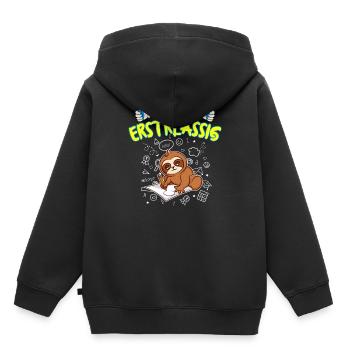 Ich Bin Erstklassig Einschulung Grundschule - Kinder Premium Organic Hoodie - Schwarz - Hinten - AI Model Kid Male (0cm)