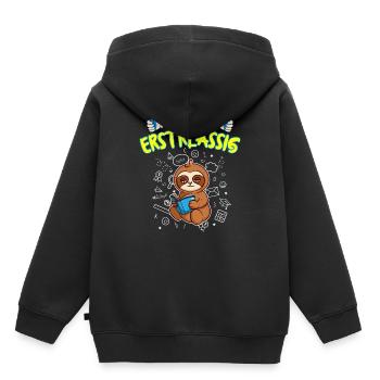 Ich Bin Erstklassig Einschulung Grundschule - Kinder Premium Organic Hoodie - Schwarz - Hinten - AI Model Kid Male (0cm)