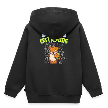 Ich Bin Erstklassig Einschulung Grundschule - Kinder Premium Organic Hoodie - Schwarz - Hinten - AI Model Kid Male (0cm)