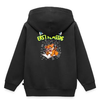 Ich Bin Erstklassig Einschulung Grundschule - Kinder Premium Organic Hoodie - Schwarz - Hinten - AI Model Kid Male (0cm)