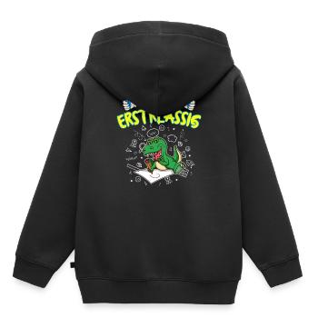 Ich Bin Erstklassig Einschulung Grundschule - Kinder Premium Organic Hoodie - Schwarz - Hinten - AI Model Kid Male (0cm)