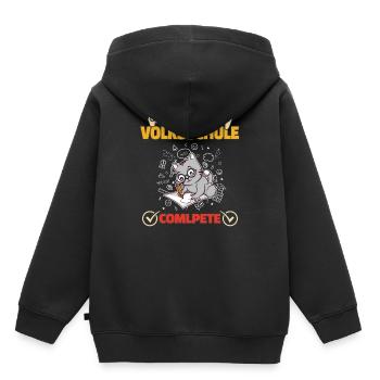 Level Volksschule Complete Gaming Gamer 5. Klasse - Kinder Premium Organic Hoodie - Schwarz - Hinten - AI Model Kid Male (0cm)