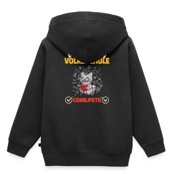 Level Volksschule Complete Gaming Gamer 5. Klasse - Kinder Premium Organic Hoodie - Schwarz - Hinten - AI Model Kid Male (0cm)