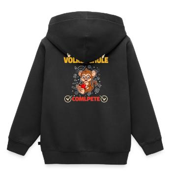 Level Volksschule Complete Gaming Gamer 5. Klasse - Kinder Premium Organic Hoodie - Schwarz - Hinten - AI Model Kid Male (0cm)