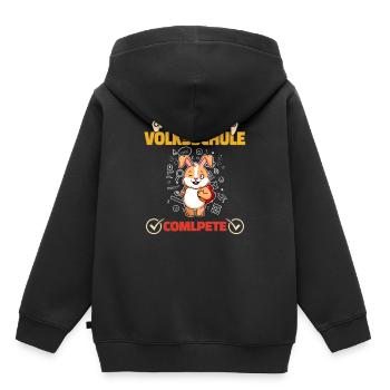 Level Volksschule Complete Gaming Gamer 5. Klasse - Kinder Premium Organic Hoodie - Schwarz - Hinten - AI Model Kid Male (0cm)