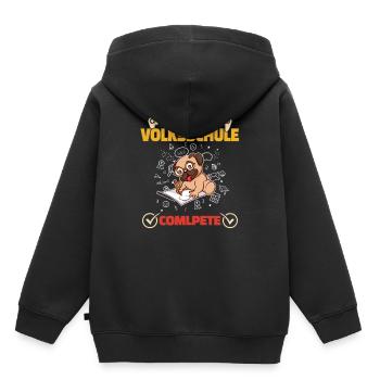 Level Volksschule Complete Gaming Gamer 5. Klasse - Kinder Premium Organic Hoodie - Schwarz - Hinten - AI Model Kid Male (0cm)