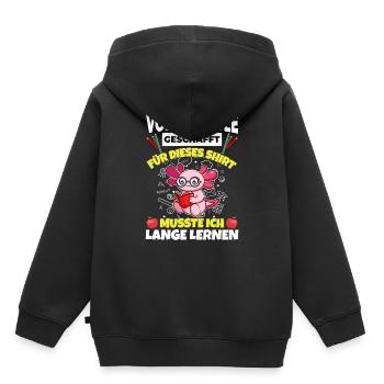Volksschule Geschafft Abschluss Schüler 5. Klasse - Kinder Premium Organic Hoodie - Schwarz - Hinten - AI Model Kid Male (0cm)