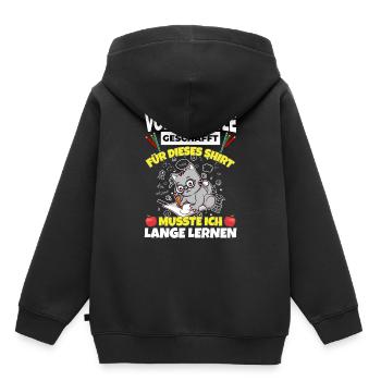 Volksschule Geschafft Abschluss Schüler 5. Klasse - Kinder Premium Organic Hoodie - Schwarz - Hinten - AI Model Kid Male (0cm)